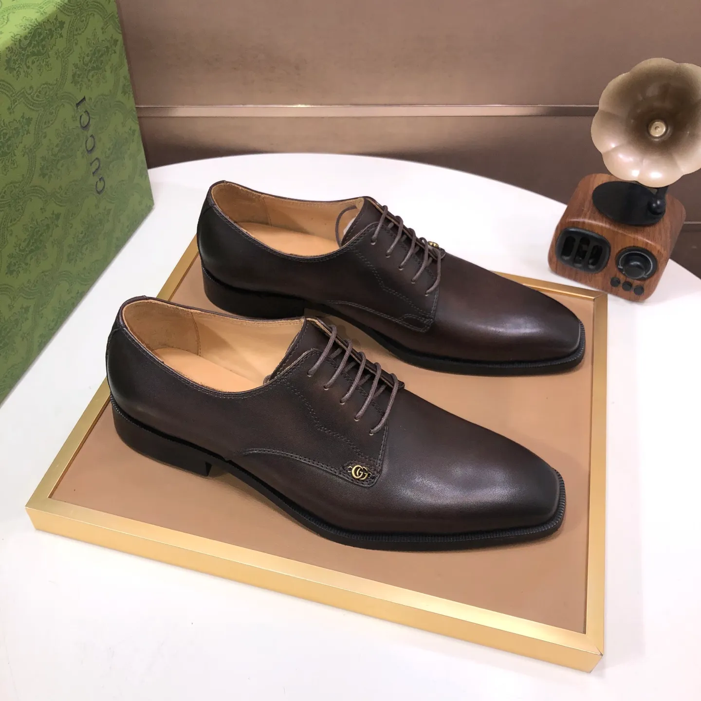 Men's shoes 💰580💰[GUCCI—Gucci] The latest high-end version of Gucci. Official website new model. Available at the same time at counters, the uppers are made of original cowhide imported from Italy/matched with the original special material splicing design concept; "highlight, high-end, grade, extravagance" and exquisite workmanship (original mesh fabric) sole: original factory special outsole size (38-45) (custom-made 45 non-returnable)